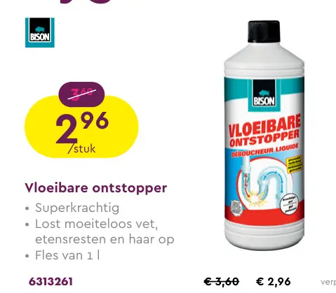 Aanbieding: Vloeibare ontstopper