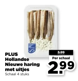 Aanbieding: PLUS Hollandse Nieuwe haring met uitjes