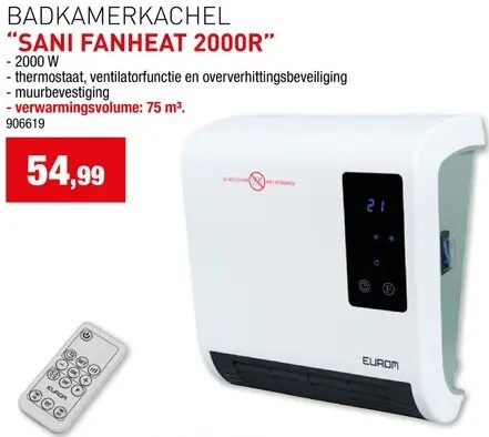 Promotie: Sani Fanheat 2000R badkamerkachel