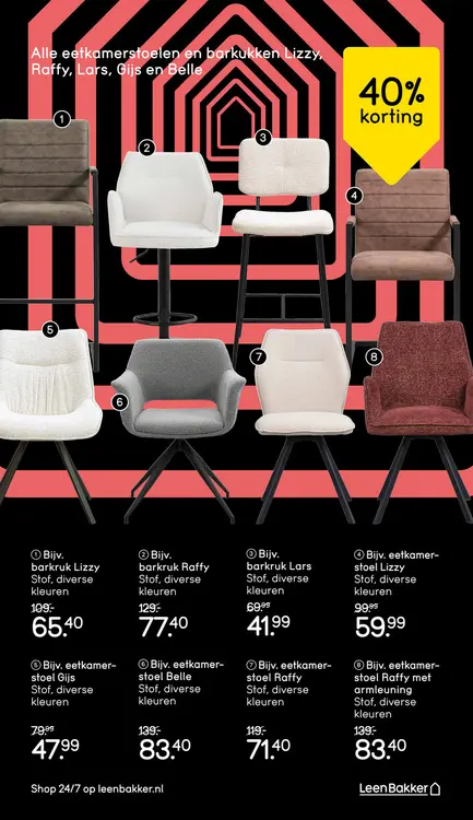Aanbieding: Eetkamerstoelen
