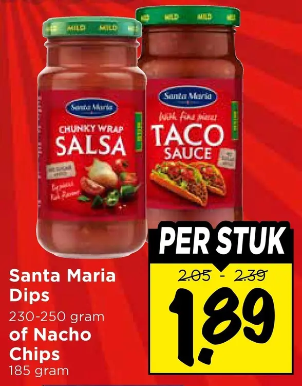 Aanbieding: Santa Maria Dips or Nacho Chips