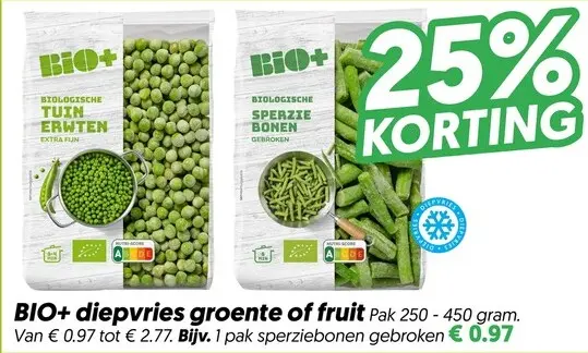 Aanbieding: BIO+ diepvries groente of fruit