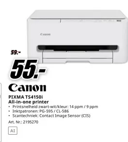 Promotie: PIXMA TS4150i All-in-one printer