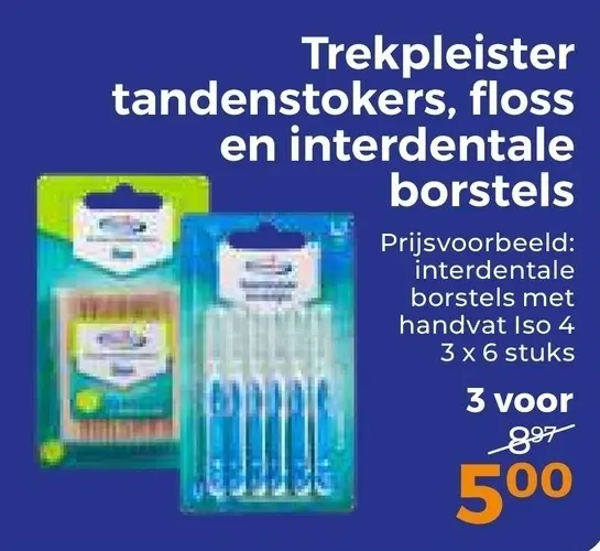 Aanbieding: Tandenstokers, floss en interdentale borstels