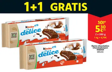 Offre: Barres chocolatées / Chocoladerepen