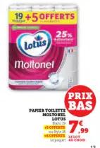 Aanbieding: PAPIER TOILETTE MOLTONEL LOTUS