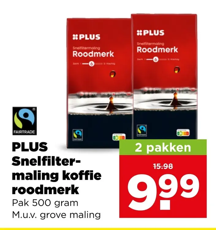 Aanbieding: Snelfiltermaling koffie roodmerk