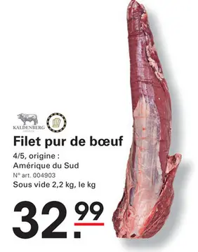 Offre: Filet pur de bœuf
