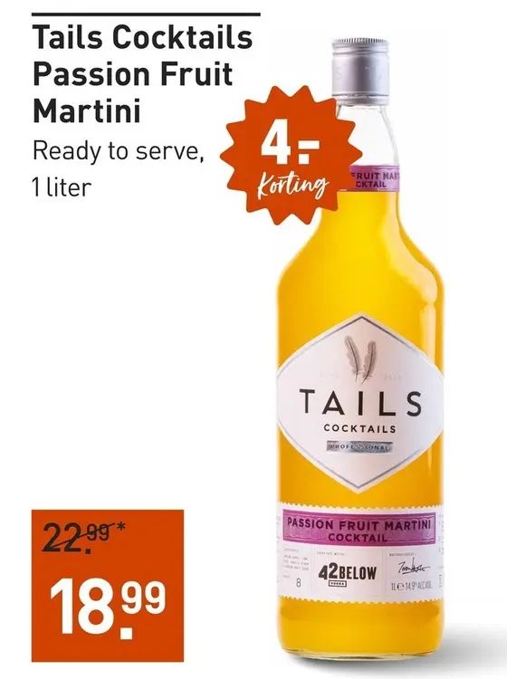 Aanbieding: Tails Cocktails Passion Fruit Martini