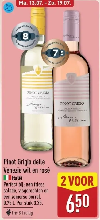 Aanbieding: Pinot Grigio delle Venezie wit en rosé
