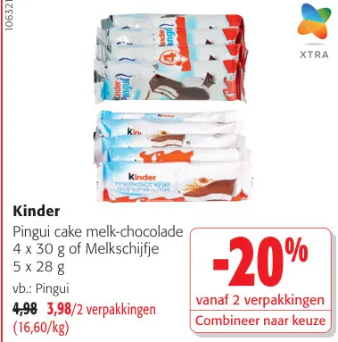 Promotie: Pingui cake melk-chocolade