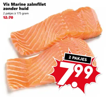 Aanbieding: Zalmfilet zonder huid