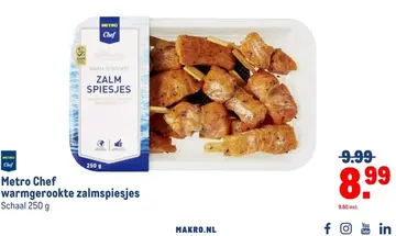 Aanbieding: Metro Chef warmgerookte zalmspiesjes