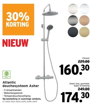 Aanbieding: Atlantic douchesysteem Asher