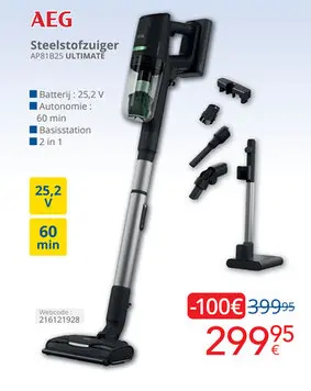 Aanbieding: AEG Steelstofzuiger ULTIMATE