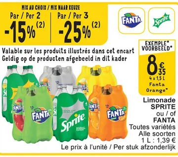 Offre: Limonade SPRITE ou / of FANTA