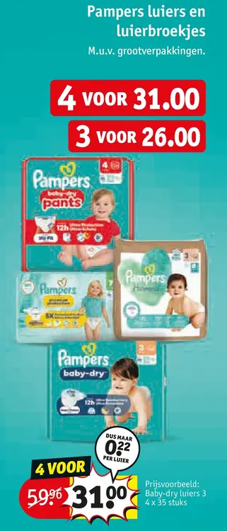 Aanbieding: Luiers en luierbroekjes