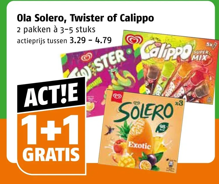 Aanbieding: Solero, Twister or Calippo