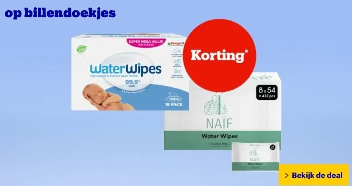 Aanbieding: WaterWipes & Naïf Water Wipes