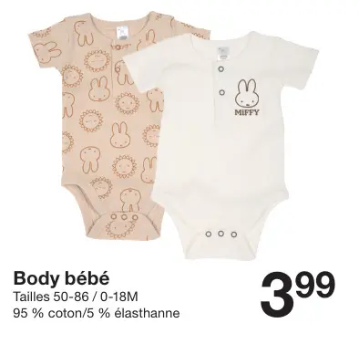 Offre: Body bébé