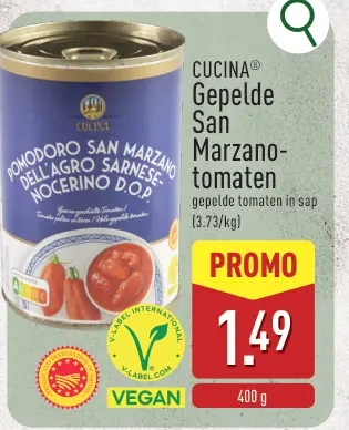 Promotie: Gepelde San Marzano-tomaten