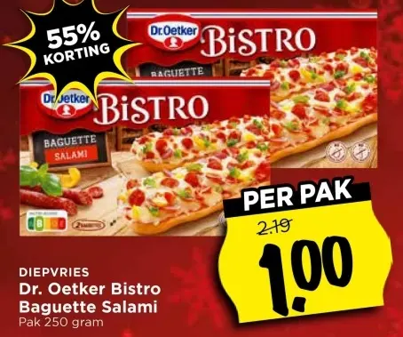 Aanbieding: Dr. Oetker Bistro Baguette Salami
