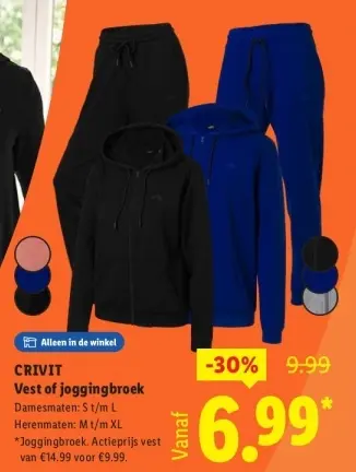 Aanbieding: Vest of joggingbroek
