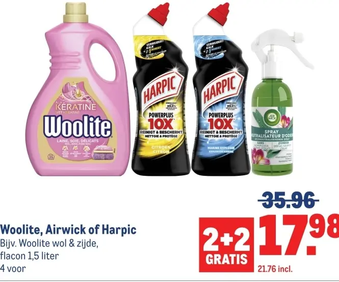 Aanbieding: Woolite, Airwick of Harpic