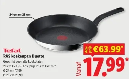 Aanbieding: RVS koekenpan Duetto