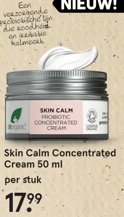 Aanbieding: Dr. Organic Skin Calm Concentrated Cream