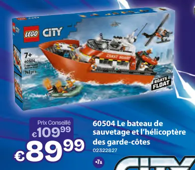 Offre: Le bateau de sauvetage et l'hélicoptère des garde-côtes