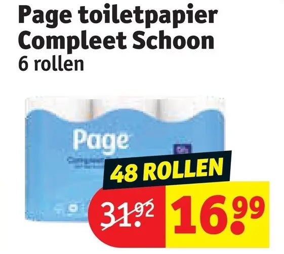 Promotie: Toiletpapier Compleet Schoon