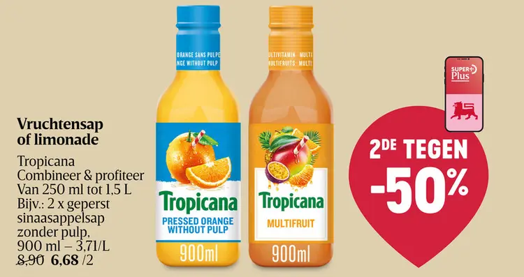 Promotie: Vruchtensap of limonade