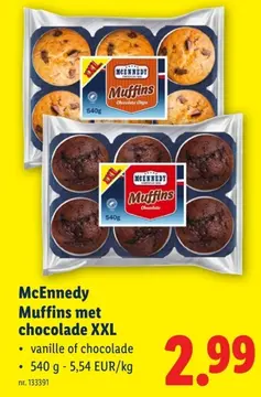 Aanbieding: McEnnedy Muffins met chocolade XXL