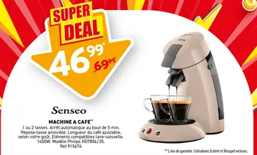 Offre: Senseo MACHINE A CAFE