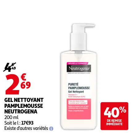 Promotie: Gel nettoyant pamplemousse