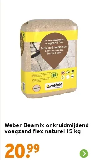 Aanbieding: Beamix onkruidmijdend voegzand flex naturel