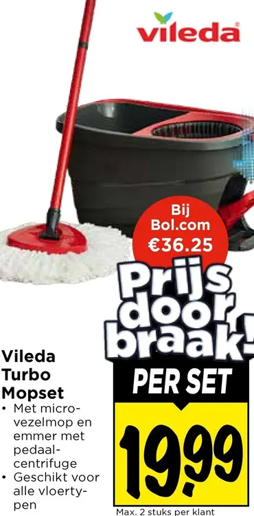 Aanbieding: Vileda Turbo Mopset