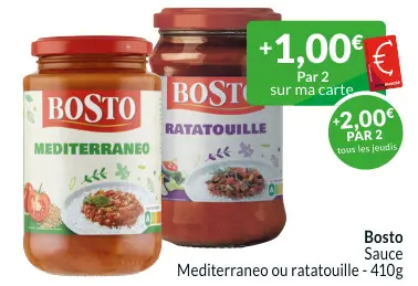 Offre: Sauce Mediterraneo ou ratatouille