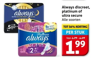 Aanbieding: Always discreet, platinum of ultra secure
