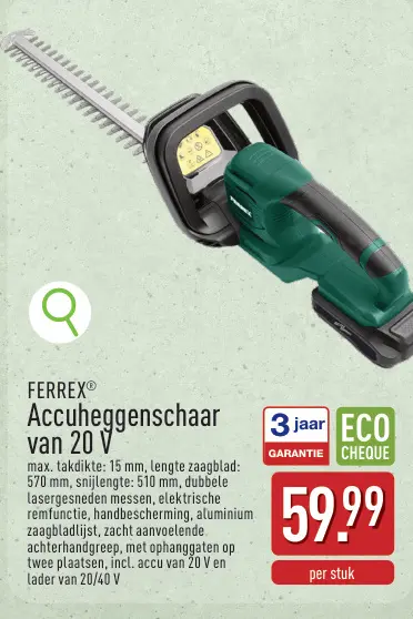 Aanbieding: Accuheggenschaar van 20 V