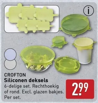 Aanbieding: CROFTON Siliconen deksels