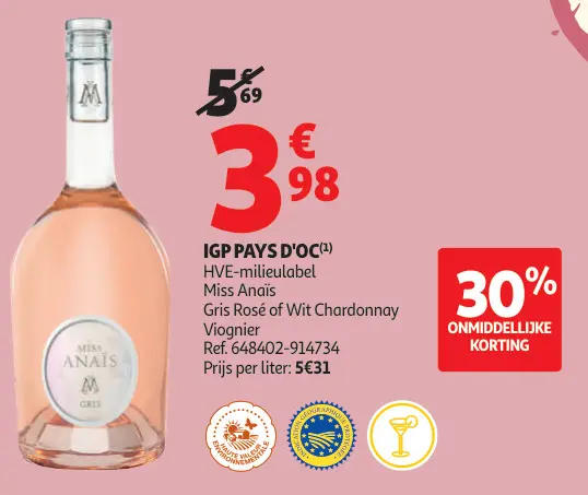 Promotie: Miss Anaïs Igp Pays D'oc