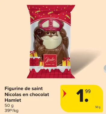 Offre: Figurine de saint Nicolas en chocolat