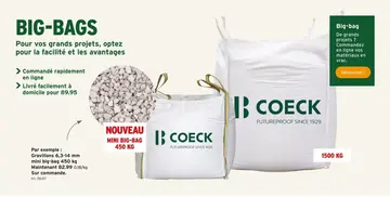 Offre: Gravillons 6,3-14 mm mini big-bag