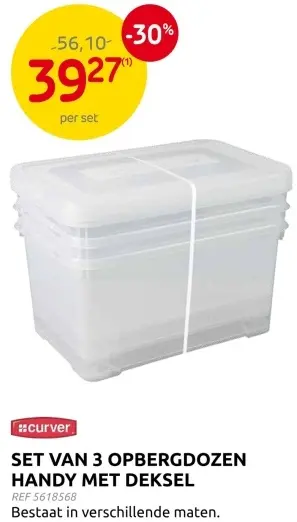 Promotie: Opbergdozen handy met deksel