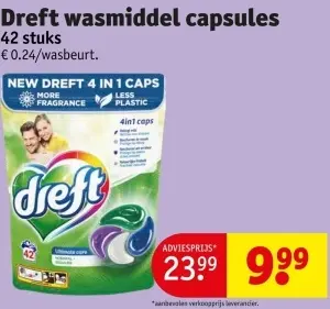 Promotie: Dreft wasmiddel capsules