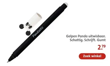 Aanbieding: Gelpen Panda uitwisbaar. Schattig. Schrijft. Gumt