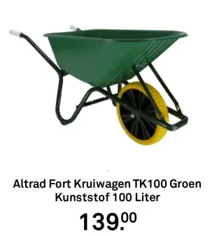 Aanbieding: Altrad Fort Kruiwagen TK100 Groen