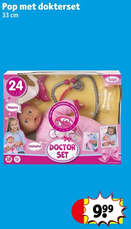 Aanbieding: Pop met dokterset